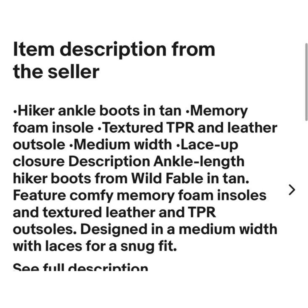 Women's Size 9 Marlowe Hiker Ankle Boots with Memory Foam Insole – Wild Fable - Picture 6 of 6
